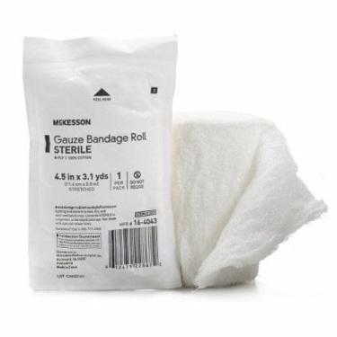 Imagem de Fluff Bandage Roll McKesson Cotton 6-Ply 4-1/2 Polegada X 3-1/10 Yard Roll Shape Estéri...