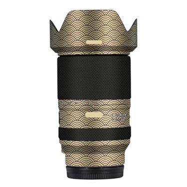 Imagem de Adesivo de lente de câmera antiarranhões para Tamron 28-300mm F4-7.1 adequado para Sony Mount Coat Wrap película protetora película protetora capa 28-300 F4-7.1 (nuvens uspiciosas douradas)