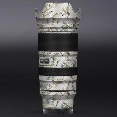 Imagem de Adesivo de lente de câmera antiarranhões para Tamron 50-400 mm F4.5-6.3 adequado para Nikon Mount Coat Wrap película protetora capa 50 400 (branco guindaste)