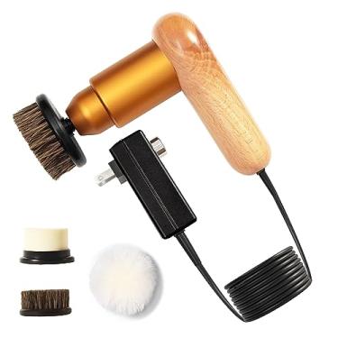 Imagem de Sansent Polidor Elétrico De Sapatos De 75 W De Potência, Polidor Elétrico Ajustável De 6 Velocidades, Perfeito Para Sapatos E Tênis De Couro, 3 Cabeças De Escova, Solução Que Economiza Tempo Para Li