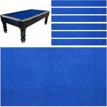 Imagem de Kit De Substituição De Feltro Para Mesa De Bilhar, 7ft/8ft/9ft Capa De Pano De Bilhar Para Jogo De Bilhar Com 6 Pano De Fundo Para Uma Variedade De Jogos, Blue, 8ft