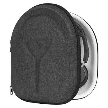 Imagem de Capa de fone de ouvido UltraShell da Geekria para fones de ouvido Plantronics BackBeat GO 600, BackBeat GO 810, BackBeat GO 605, protetor rígido, bolsa de transporte para viagem com espaço para acessórios (preto)