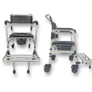 Imagem de Cadeira De Banho Higienica Aluminio Dobravél 140kg Supermedy