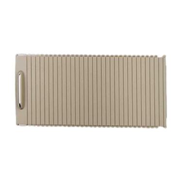 Imagem de KiBcsLic Capa de persiana de correr para console central, porta-copos, zíper, 2046804708, acabamento para porta-copos, veneziana deslizante para W204 W212, Bege