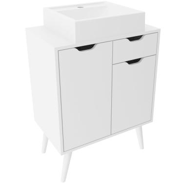 Imagem de Gabinete para Banheiro 60 cm 2 Portas com Cuba Meire