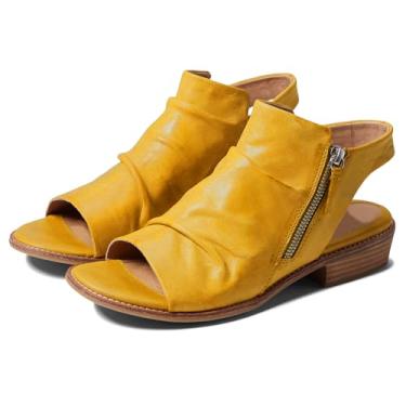 Imagem de MOOMMO Sandália feminina de salto baixo, botinhas, peep toe, com zíper lateral, recortada, costas nuas, salto grosso, cano baixo, bico aberto, plissado, casual, sandálias de salto, festa, 34 a 43