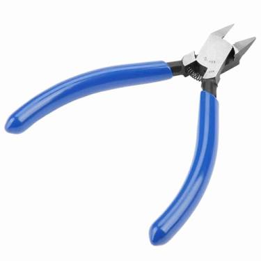 Imagem de HilBeliFU TU-723 Cortadores diagonais de alta dureza, cortadores de fio de rebote de mola para flores artificiais, alicate de aço cromado de 10 cm para cortar pés eletrônicos pequenos fios de metal
