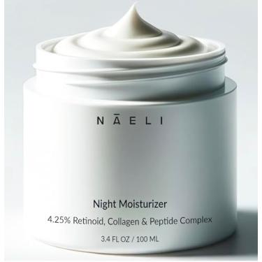 Imagem de Creme Retinoide - 4,25% Retinol Hidratante Noturno para Rosto e Pescoço com Colágeno, Peptídeos e Ácido Hialurônico - Creme Anti-Envelhecimento para Rugas, Melhora o Tom e a Textura da Pele 100 ml