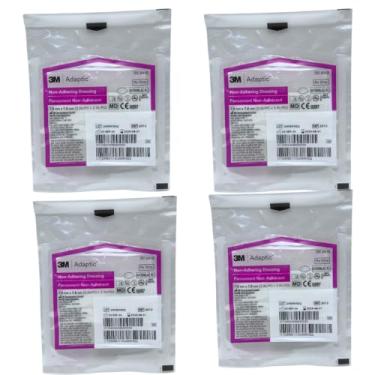 Imagem de Curativo Adaptic Gaze Rayon com Petrolatum Não Aderente 7,6x7,6cm - Cobertura com Petrolatum para Feridas, Queimaduras e Cicatrização sem Dor | Kit com 4 Unidades
