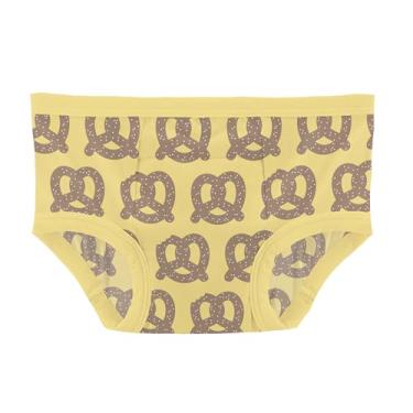 Imagem de Calça de treinamento com estampa KicKee, super macia e extra absorvente para treinamento de penico, roupas íntimas para meninos e meninas, Pretzel gigante de linho, 3-4 Anos