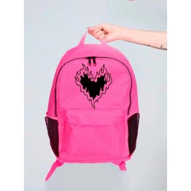 Imagem de Mochila Feminina Nylon Heart 4 Estampada Personalizada Resistente Gran