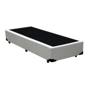 Imagem de Cama Box Solteiro Sintético Loja Xerife Branco 40x88x188 - KSM Colchõe