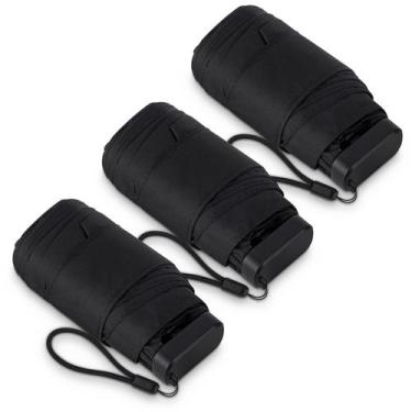 Imagem de Mini guarda-chuva LEAGERA Compact impermeável para bolsa preta, pacote