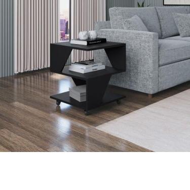 Imagem de Mesa de Centro Decorativa com Rodizio P/ Sala de Estar e Quarto - Poqu