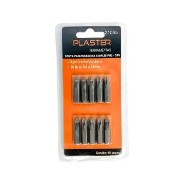 Imagem de Kit 10 Bits Ph2 1/4 x 25mm Philips - Plaster