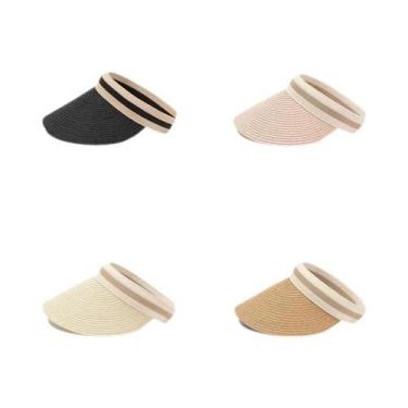 Imagem de Chapéu de Sol de Palha com Aba Grande - Proteção UV para Verão e Praia