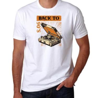 Imagem de Camiseta Unissex Back to anos 90 vitrola - Alearts, GG