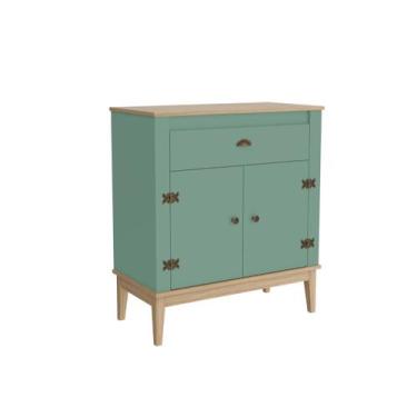 Imagem de Aparador Colonial com 1 Gaveta e 2 Portas MB1012 Movelbento, Mel/Oliva