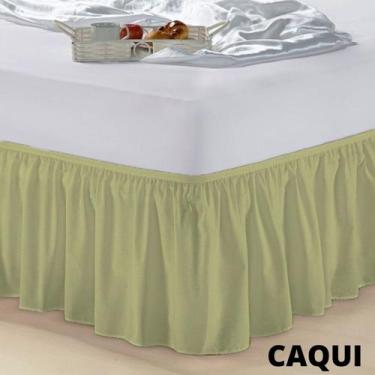 Imagem de Saia para Cama Box Queen Protetor Casal com Elástico em Toda Volta Aju