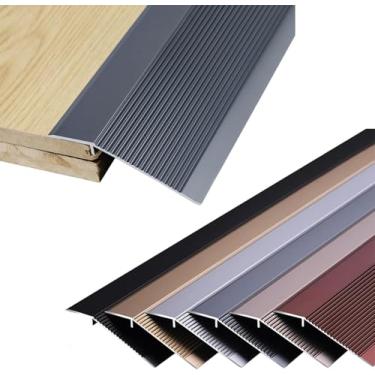 Imagem de Faixa De Limiar De Transição De Piso De Porta, Redutor De Rampa De Entrada Residencial, Placa De Transição De Alumínio, Largura 10cm, Rampas De Limiar De Metal Pa, Grays, L90 x W10 cm