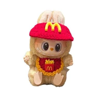 Imagem de Roupas Para Boneca Labubu 15-17cm Conjunto De Moda Café Uniforme De Tr