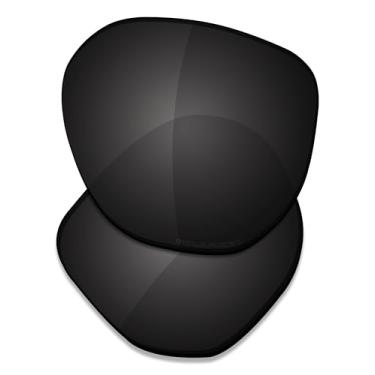 Imagem de SAUCER Lentes de reposição premium e protetores de nariz para óculos de sol Oakley Latch Alpha OO4128 High Defense - preto carbono polarizado
