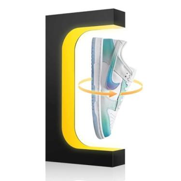Imagem de YUZP Levitating Shoe Display Suporte flutuante para tênis (luzes coloridas pretas)