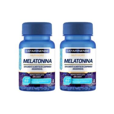 Imagem de Kit 2 Suplemento Melatonina Sem Sabor 60 Comp - Catarinense