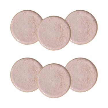 Imagem de Conjunto de Pratos para Pão Porto Brasil Bio Litchi - 6 Peças	