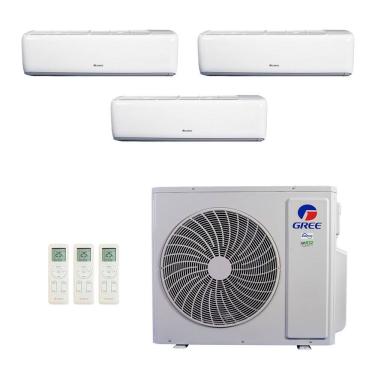Imagem de Ar-Condicionado Multi Split Inverter Gree 42.000 (2x Evap HW 9.000 + 1x Evap HW 24.000) Quente/Frio 220V