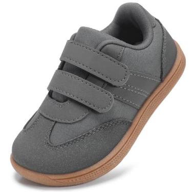 Imagem de Sapatos STQ KIDS Toddler Wide Toe Box para meninos, cinza escuro, tama