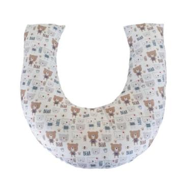 Imagem de Almofada para Amamentação de Bebê Menino com Capa Removível - AVM Enxo