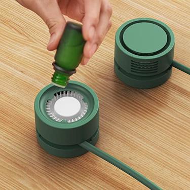 Imagem de Generic Ventilador de Pescoço Sem Mãos, Abdominais Portátil do Pescoço do Motor Sem Escova para Casa (Verde)