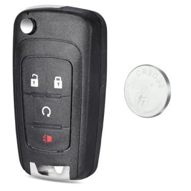 Imagem de Beefunny Chave de substituição para Chevy Equinox Trax 2010-2017 para controle remoto de chave de carro Buick Encore 4 botões 315MHz ID FCC: AVL-B01T1AC P/N: 13585811 (1)