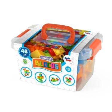 Imagem de Maleta Blocos de Montar Pakitoys com 48 Peças, Unica
