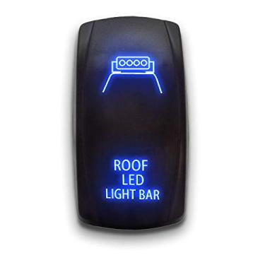Imagem de ROOF LED LIGHT BAR - Blue - STARK 5-PIN Laser Etched LED Rocker Switch Dual Light - 20A 12V ON/OFF Y