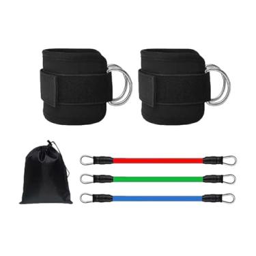 Imagem de UGPLM Faixas de resistência para tornozelo, faixas de exercício para academia em casa, equipamento de treino para pernas e glúteos, treino de glúteos para, Preto