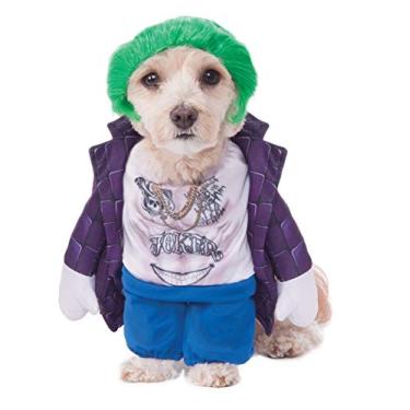 Imagem de DC Villains Suicide Squad: Fantasia de Coringa para cães ou gatos da Rubies, pequena