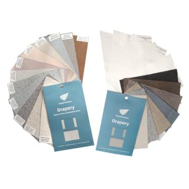 Imagem de SmartWings Amostras de tecido de cortina, para seleção de tecido de cortina personalizada, vários estilos para sala interna, várias cores