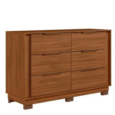 Imagem de Comoda Para Quarto 6 Gavetas Com Pés Giardino Demóbile - Domóbile, NOG