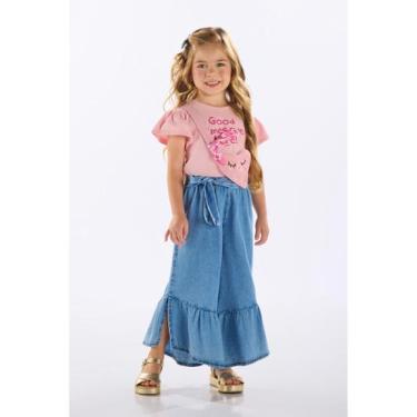 Imagem de Blusa Infantil em Cotton com Laço Up Baby, Rosa, 3