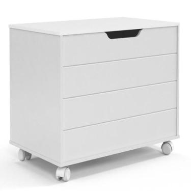 Imagem de Baú Toy Matic Móveis Branco Soft 51187 Quarto Infantil