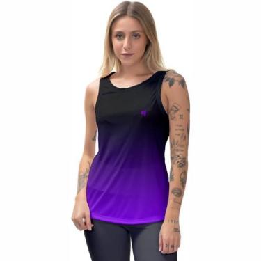 Imagem de Blusa Cavada Feminina Regata Fitness Academia Térmica Slim Esportiva -