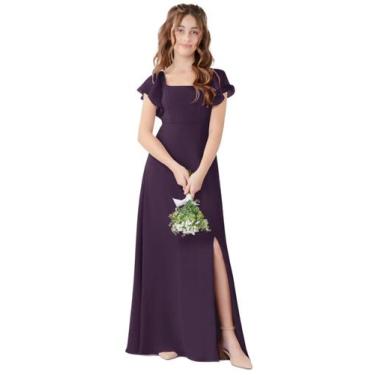 Imagem de Vestido de dama de honra Jirocum JR001 para casamento Plum Girl 8Y