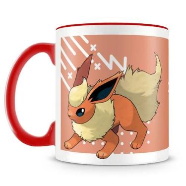 Imagem de Caneca Personalizada Pokémon Flareon - Porcelana de Alto Brilho - Amo 