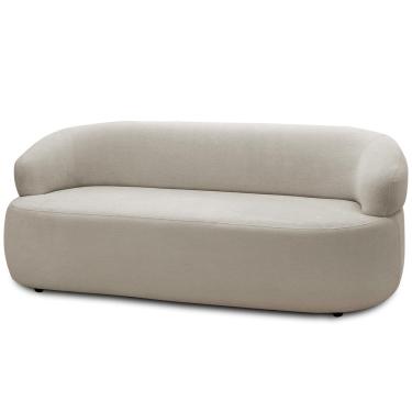 Imagem de Sofá 2 Lugares Orgânico Sala de Estar Living 140cm Carmen F04 Bouclê Bege - Lyam Decor