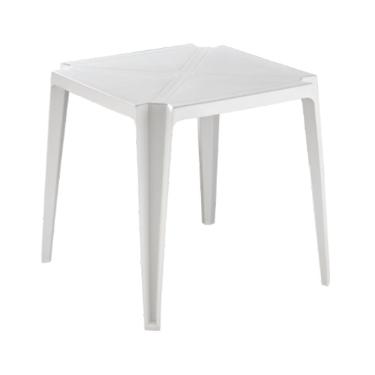 Imagem de Mesa Plástica Empilhável Bar Branca 70x70x71 Cm Pisani
