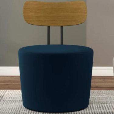 Imagem de Poltrona Eclipse Redonda Com Encosto de Madeira - Élpis Móveis - Moluf