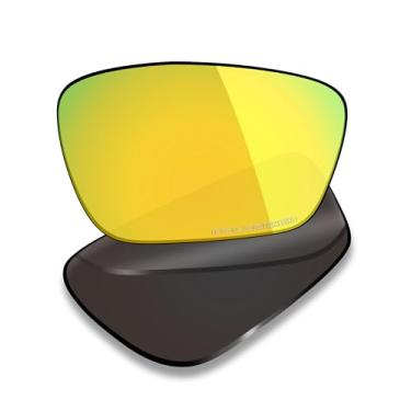 Imagem de Mryok Lentes de reposição polarizadas Plus para óculos Oakley Crosslink Sweep OX8031 55 mm, HD Polarized, proteção UV, resistente a impactos e ajuste perfeito - Ouro 24K