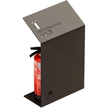 Imagem de Armário De Extintor De Incêndio Em Pé No Chão, Estojo Decorativo Para Extintor De Incêndio Para Lojas, Caixa De Extintor De Incêndio Comporta 2 * 4, Black Titanium-stainless Steel